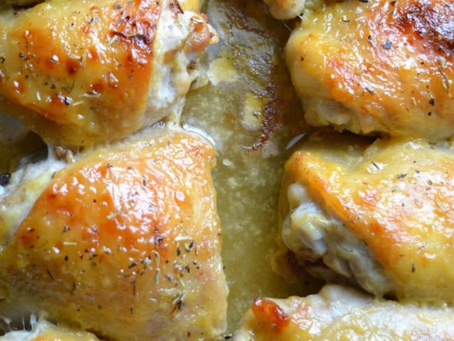 Poulet sucré salé au miel et à la moutarde