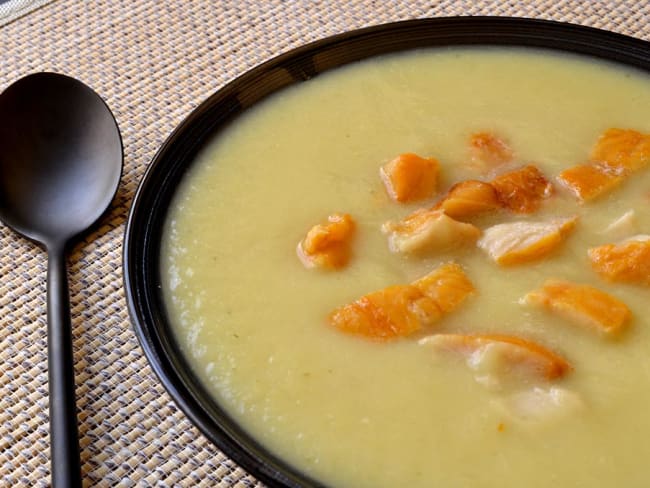 Velouté de céleri rave au haddock