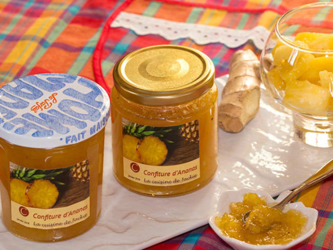 Confiture d’ananas au gingembre, vanille de Tahiti et Yuzu