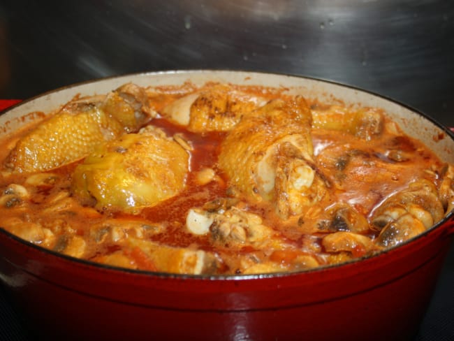 Poulet Célestine (champignons, tomates)