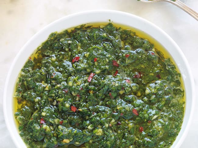 Sauce chermoula comme au Maroc