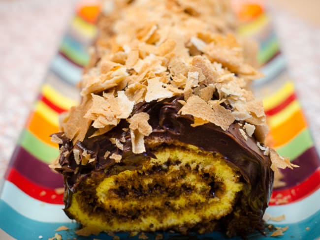 Roulés au chocolat et aux crêpes dentelles Gavottes