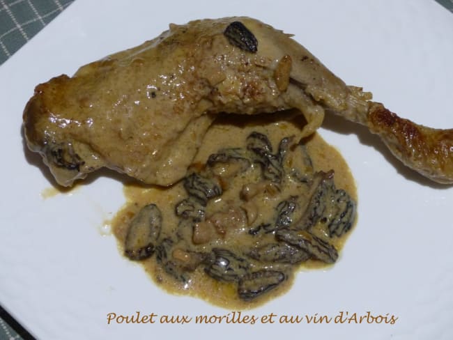 Poulet aux morilles et au vin d'Arbois (Jura)