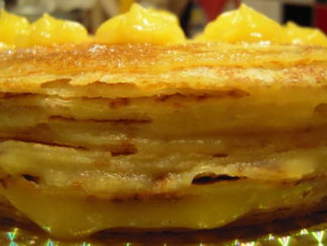 Gâteau de crêpes au lemon curd