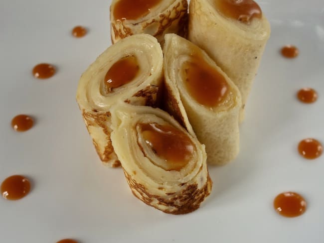 Crêpes tomme de Savoie et caramel salé