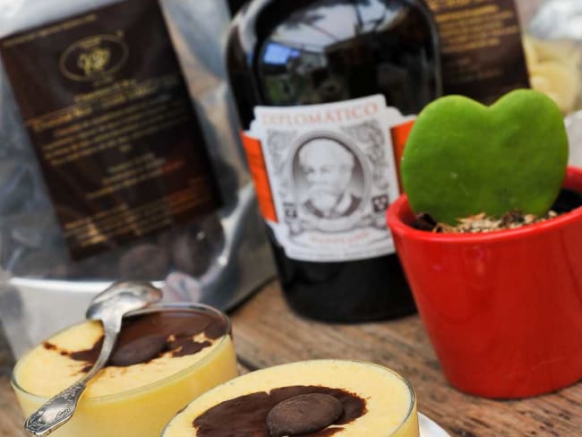 Mousse au chocolat Vénézuelien El Rey et rhum Diplomatico 