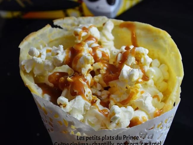 Crêpe cinéma au pop corn pour Chandeleur