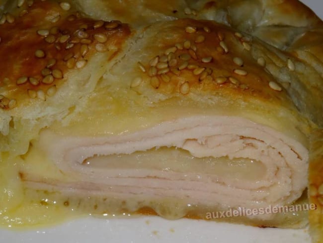 Paniers feuilletés au poulet et fromages