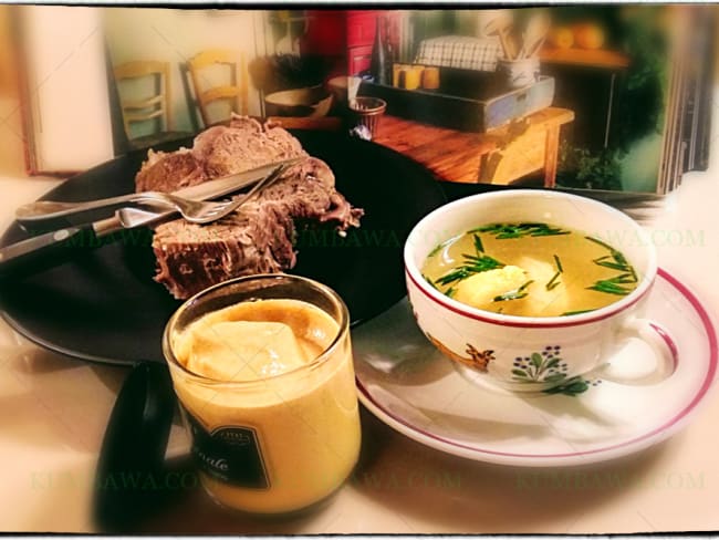 Bouillon Aux Quenelles De Semoule « Grießnockerl Suppe »