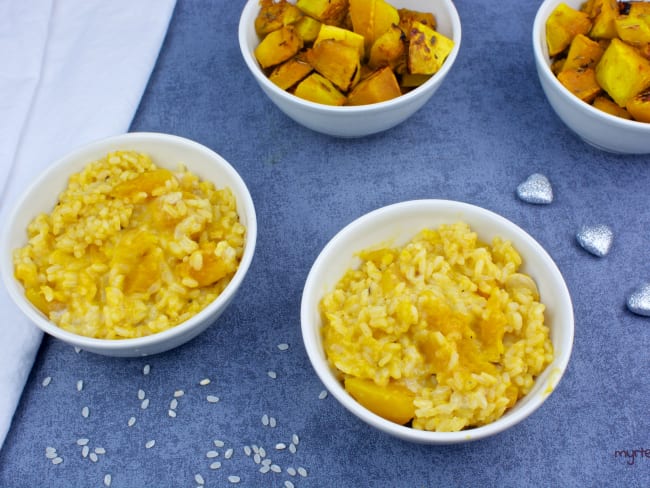 Risotto à la courge bleue