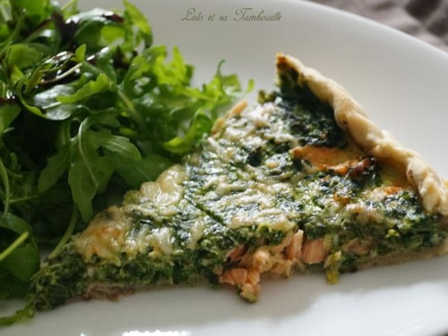 Tarte saumon et épinards