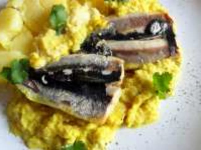 Sardines farcies noix raisins secs sauce pomme