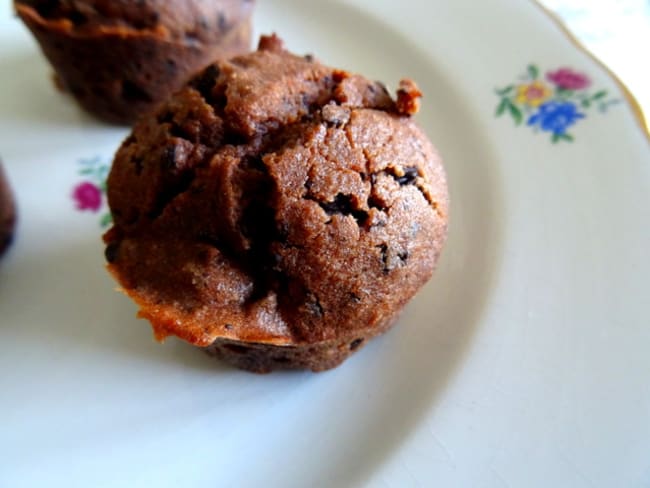 Muffins double chocolat sans beurre à la farine de coco