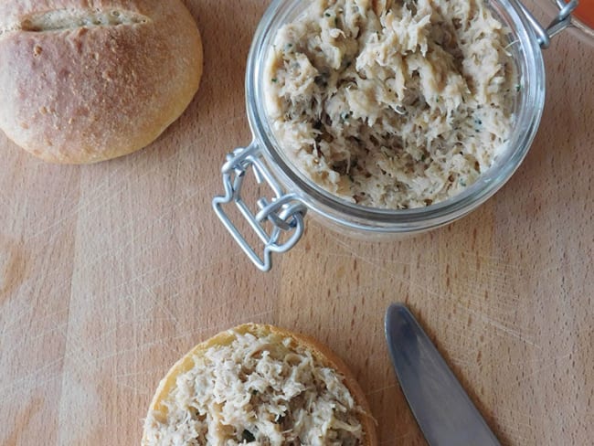 Rillettes de poulet maison pour l'apéro