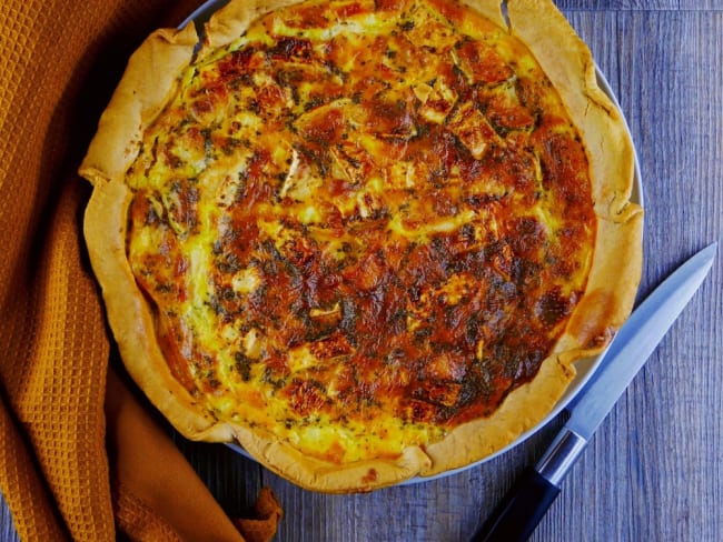 Quiche au chèvre et à l'origan