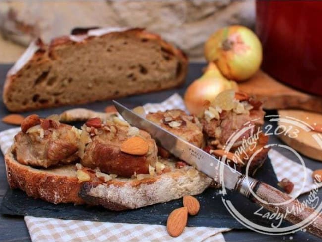 Brouet d'Allemagne de filet mignon (ragoût de filet mignon de porc aux amandes et gingembre)