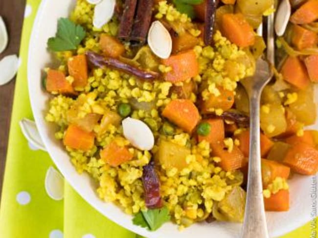 Tagine de légumes et dattes au millet