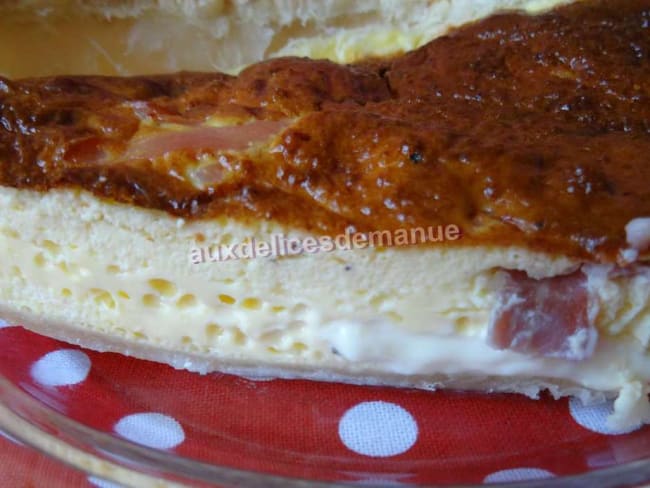 Quiche bacon, vache qui rit et parmesan