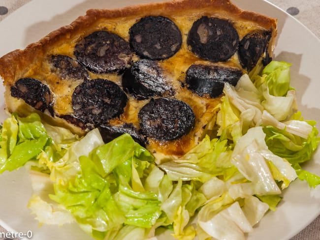 Quiche aux boudins et pommes