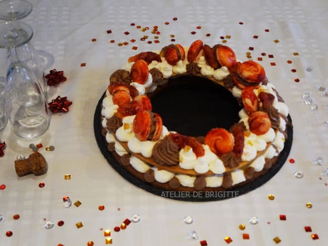 Circle cake, namelaka chocolat épicé, orange et oranges sanguines