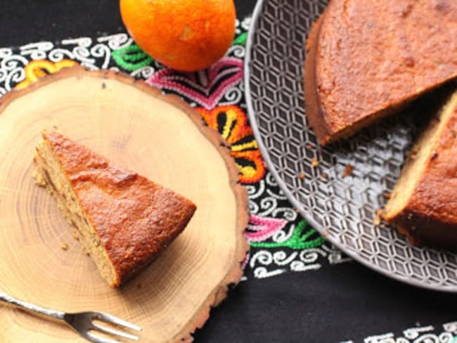 Gâteau d'oranges aux amandes et au chocolat