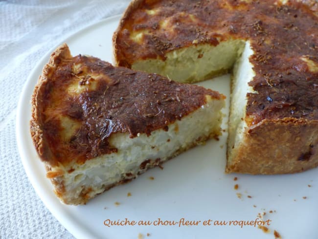 Quiche au chou-fleur et au roquefort