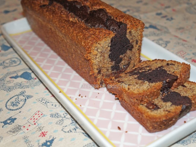 Cake marbré noisetine et chocolat de Philippe Conticini