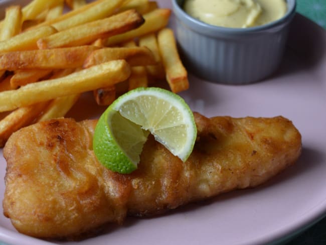 Fish and chips et sa mayonnaise ail et persil