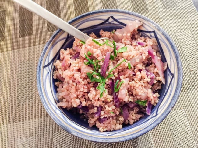 Quinoa au chou rouge