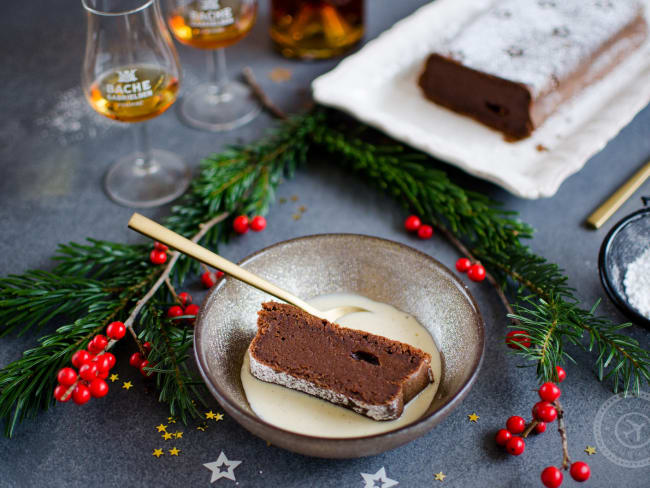 Fondant à la crème de marrons et chocolat noir