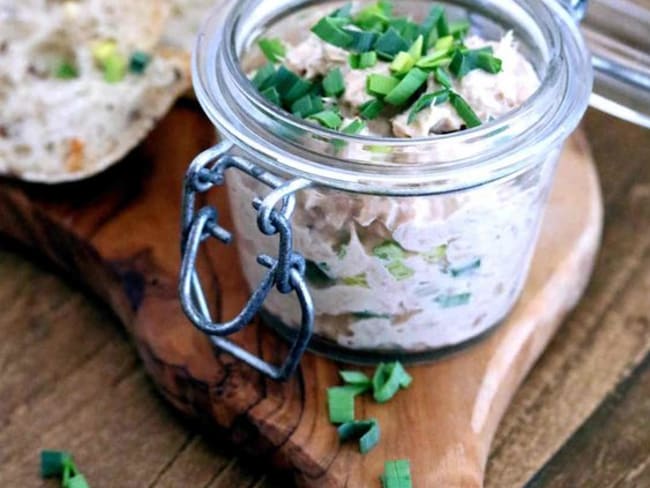 Rillettes de thon au vert du poireau