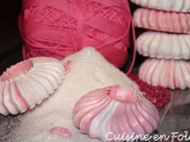 Meringues sultanes bicolores