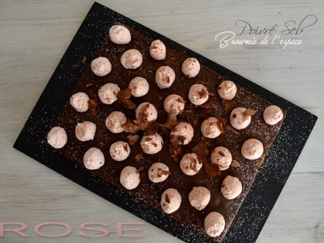 Brownie de l'espace ROSE inspiré de Christophe Michalak