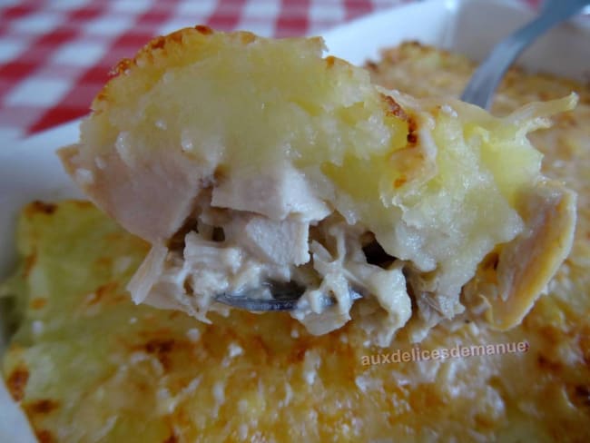 Restes de poulet rôti en gratin de pommes de terre