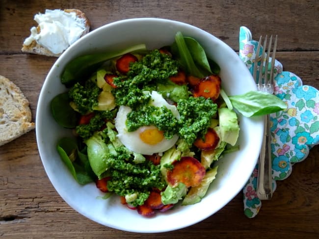 Salade au pesto de Kale