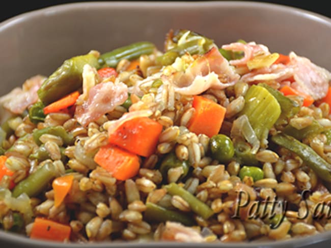 Epeautre sauté aux petits légumes