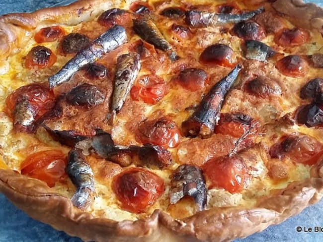 Tarte thon, sardines et tomates