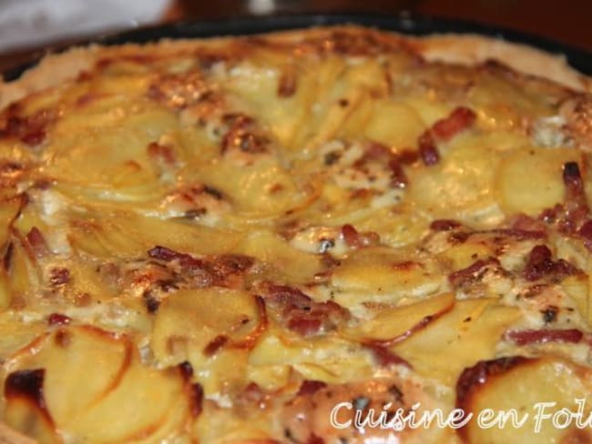 Tarte aux pommes de terre et à la fourme d’Ambert