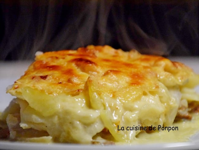 Gratin de céleri rave, pommes de terre et gorgonzola