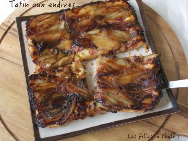 Tatin aux endives, jambon cru et beaufort