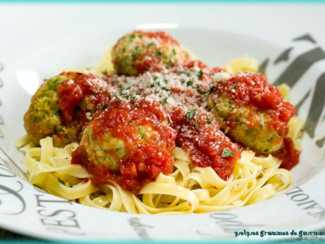 Boulettes de dinde aux petits pois