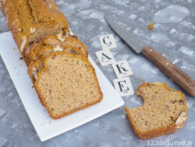 cake facile sans lactose courge et noisettes