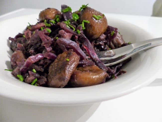 Confit de chou rouge aux châtaignes corrézien