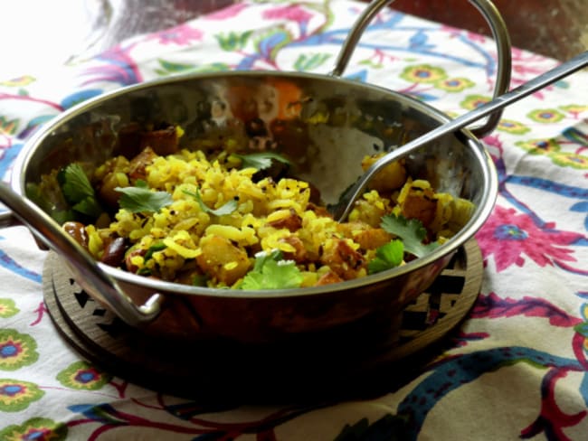 Aloo Poha comme en Inde