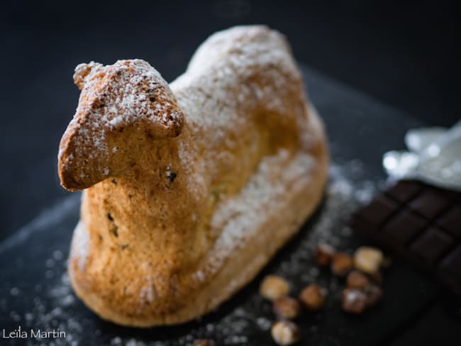 Lämmele alsacien aux noisettes et pépites de chocolat