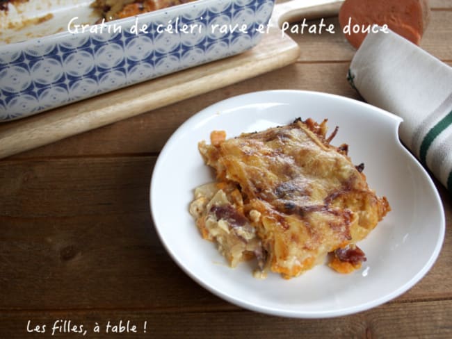 Gratin de céleri rave et patate douce