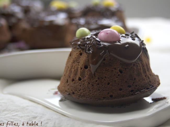 Nids de Pâques à la ganache au chocolat