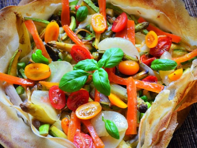 Tarte méli mélo aux légumes du printemps