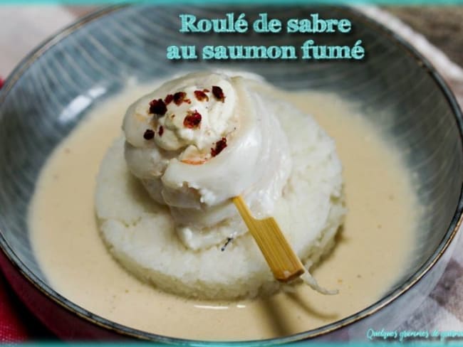 Roulé de filets de sabre au saumon fumé