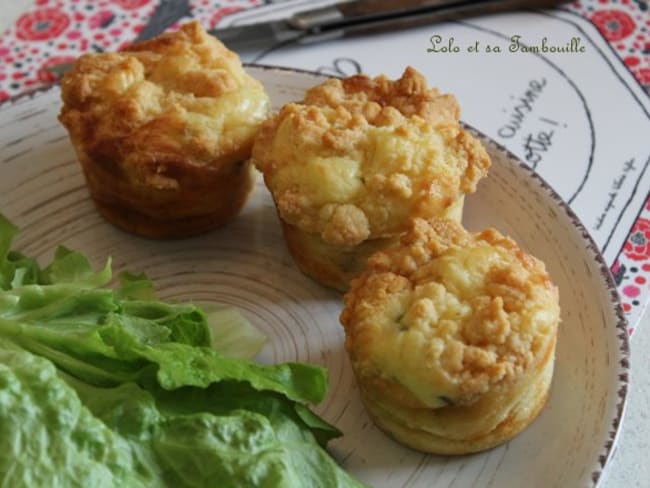 Muffins crumble au chorizo et chèvre